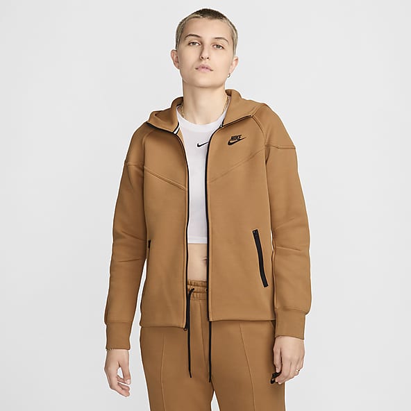 Brown Full Zip Tech Fleece. Nike